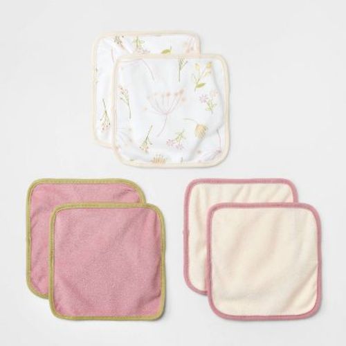 Baby Girls' 6pk Prairie Floral Bath Towel - Cloud Island™ Purple