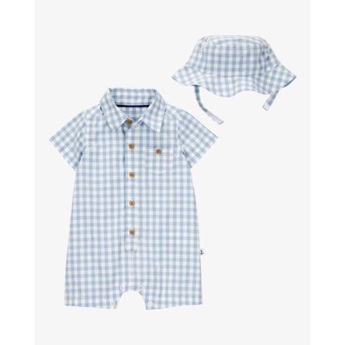 Baby 2-Piece Gingham Romper & Hat Set - Carter's | Carter's