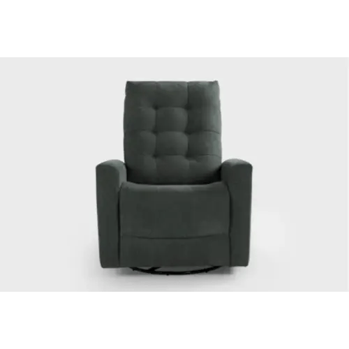 Ansel Olive Fabric 33" Power Swivel Glider Recliner With Power Headrest & Usb