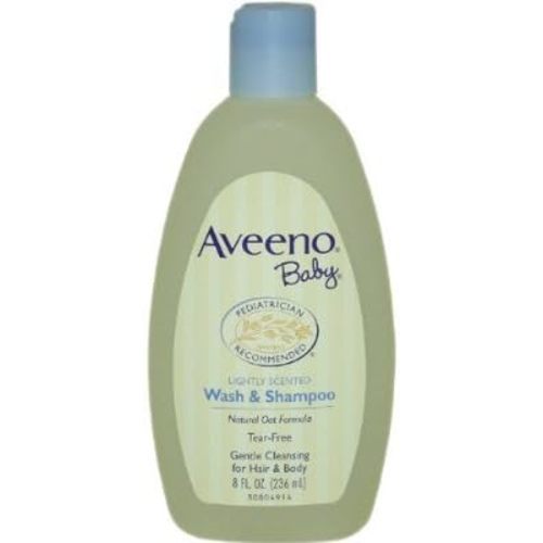 Aveeno Baby Wash & Shampoo, Lightly Scented, 8-Ounce Bottle Fresh Smells Bath Shapoo