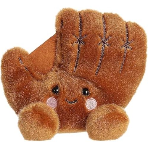 Aurora Adorable Palm Pals Tag Baseball Glove Stuffed Animal - Fun Collectible Plush for Kids and Adult Collectors - Perfect for Decorating Rooms and Birthday Gifts - Brown 5 Inches
