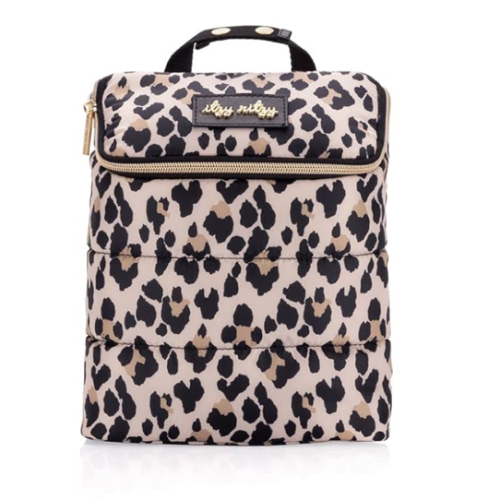 Itzy Ritzy Lightweight Insulated Bottle Bag – Keeps Bottles Warm or Cool - Holds 3 Bottles and Features Interior Pocket for Ice Pack (Not Included), Leopard