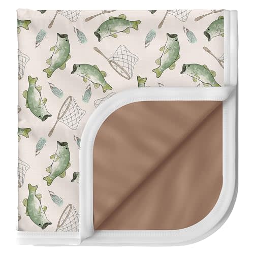 Pobi Baby Premium Baby Blanket, Soft Stretchy Quilt for Babies, Toddlers, Kids (Gone Fishing)