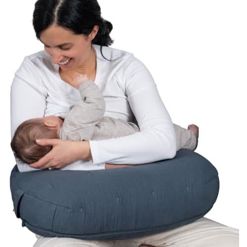 Boppy Nursing Pillow, Cotton Muslin Ergonomic Breastfeeding Support Pillow