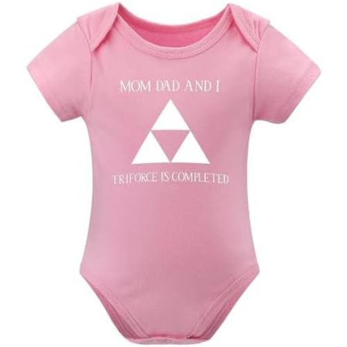 MOM DAD AND I,TIRFORCE IS COMPLETED Baby One Piece Family Triforce Bodysuit