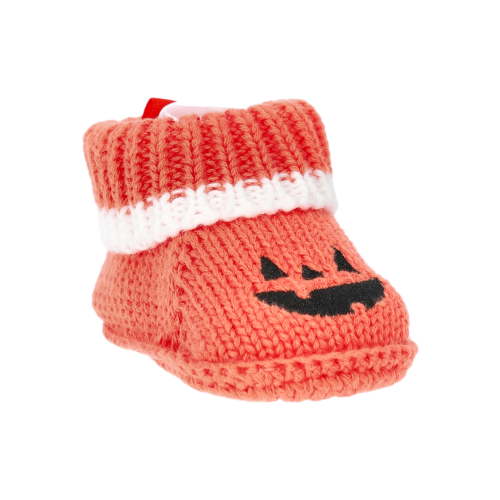Carter's Child of Mine, Infant Baby Unisex Knit Halloween Pumpkin Bootie, Sizes Newborn-6 Months