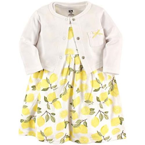 Hudson Baby Baby Girls' Cotton Dress and Cardigan Set