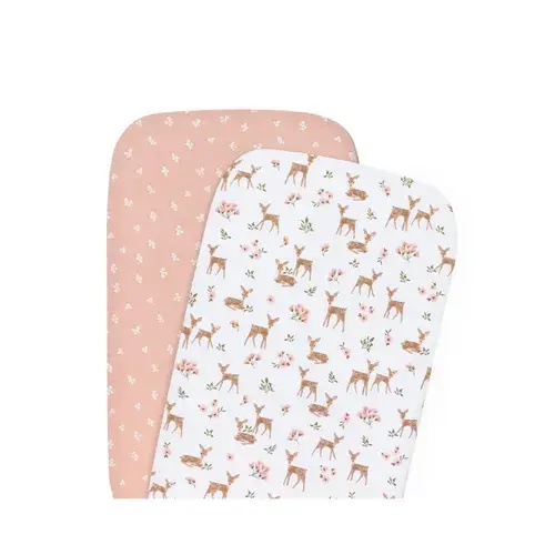 Living Textiles 2 Pack Bedside Sleeper Fitted Sheet Sophia Garden | Baby Bunting AU