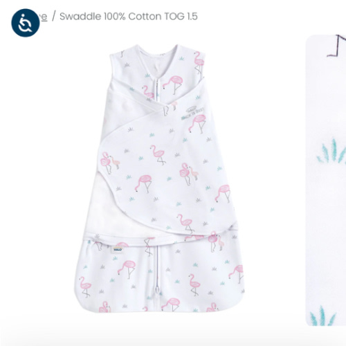 Flamingo Print Cotton Swaddle - Newborn | HALO