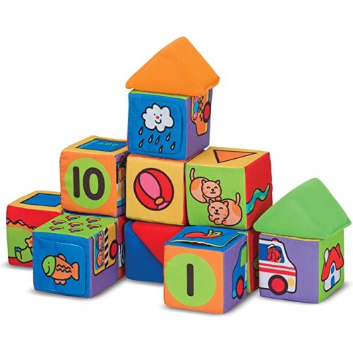 Melissa & Doug K's Kids Match and Build Soft Blocks Set - Soft Blocks For Toddlers, Stacking Building Blocks, Sensory Baby Stacking Toys - Match & Build Soft Blocks