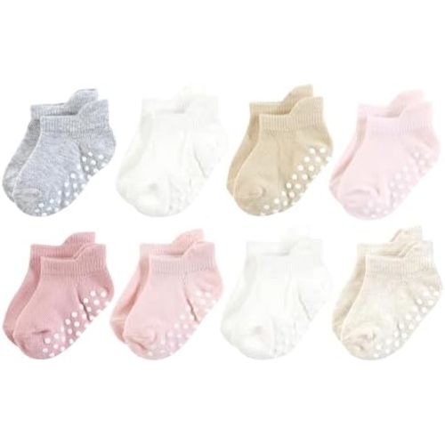 Touched by Nature Unisex Baby Organic Cotton Socks with Non-Skid Gripper for Fall Resistance