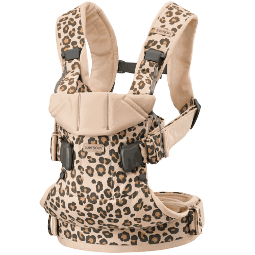 BabyBjorn Baby Carrier One, Cotton Mix, Beige/Leopard