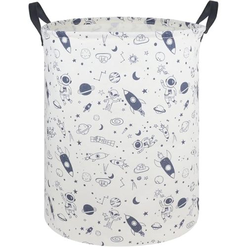 Space Planet hamper,Kids waterproof canvas foldable laundry basket,Space astronauts rocket Kid's laundry baskets,Toy storage basket for kids,Girls Room Decor,Gift basket(spaceman)