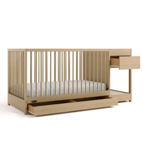 Graco Teddi Convertible Crib & Changer - Driftwood