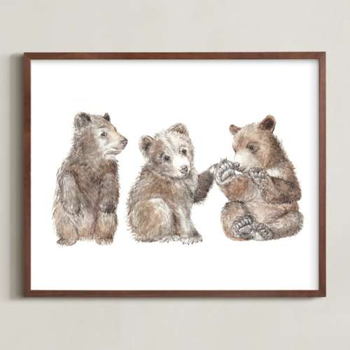 Three Little Bears Art by Lauren Rogoff