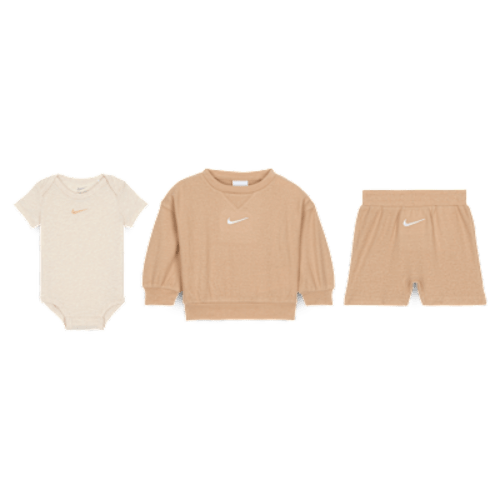Nike Essentials Baby (0-9M) Crew and Shorts Set