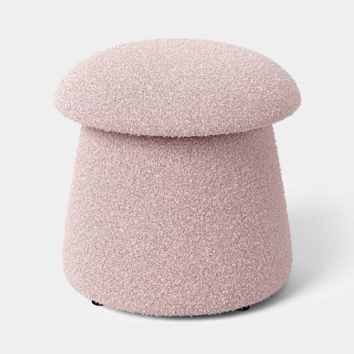 Mushroom Upholstered Storage Ottoman Pink - Room Essentials™
