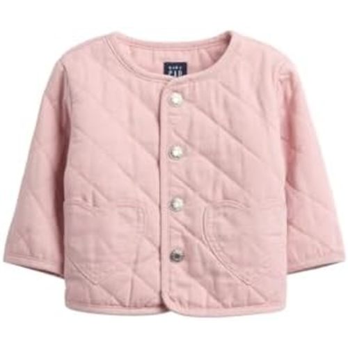 GAP baby-girls Ruffle Collar Quilted Jacket