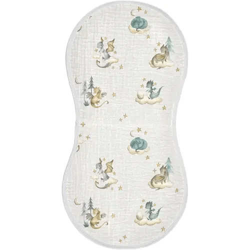 vvfelixl Burp Cloths Dragon Baby for Baby Boy Girls Baby Washcloths Burp Rags 1 Pack