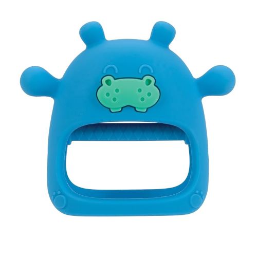 Nuby Silicone Wrist Teething Mitten - Baby Teether Ring - 3+ Months - Hippo