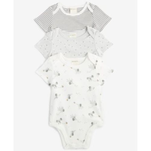 Baby Elephant Cotton Bodysuits, 3 Pack, Created for Macy's