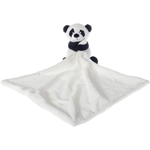 Apricot Lamb Stuffed Animals Security Blanket Panda Infant Nursery Character Blanket Luxury Snuggler Plush (White Panda, 10 Inches)