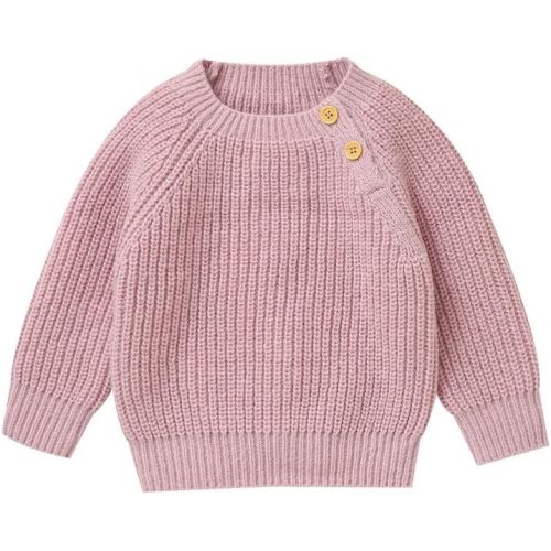 LAWKUL Baby Cardigan Sweater Romper Pullover Ultra Soft Knit Clothes Lightweight Long Sleeve for Boy Girl Infants & Toddlers