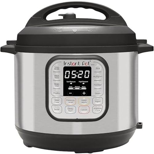 Instant Pot Duo 7-in-1 Electric Pressure Cooker, Slow Cooker, Rice Cooker, Steamer, Sauté, Yogurt Maker, Warmer & Sterilizer, Includes App With Over 800 Recipes, Stainless Steel, 8 Quart - 8QT