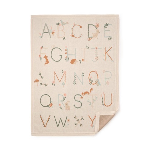 Alphabet Cotton Knit Blanket