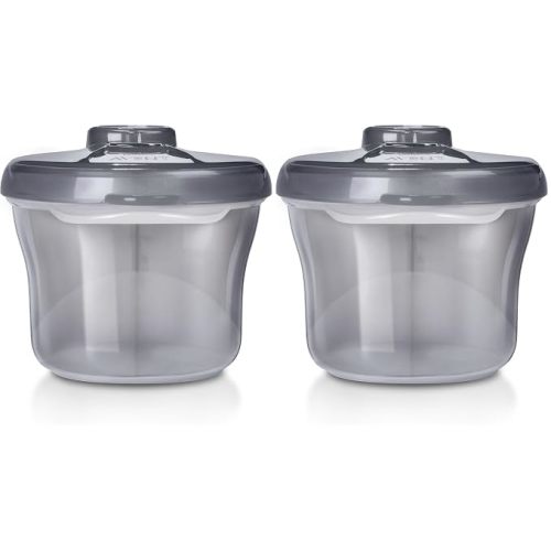 Philips AVENT Powder Formula Dispenser and Snack Cup for Unisex Baby,Grey,SCF135/18,(Pack of 2)