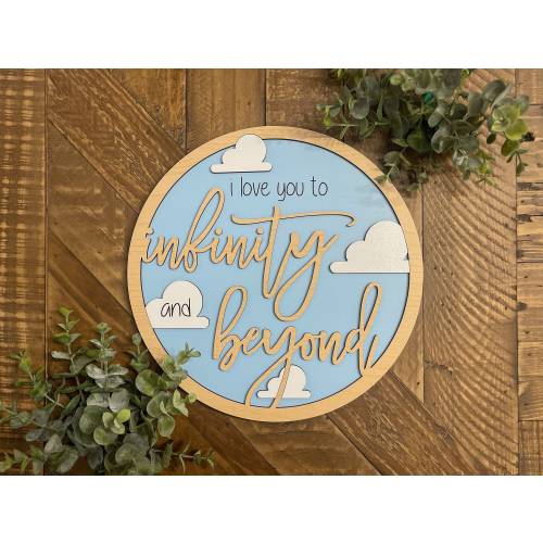 10" Toy Story Inspired Nursery Sign // Disney Nursery // Infinity & Beyond Toy Story Decor // Baby Shower Gift // Disney Baby Nursery