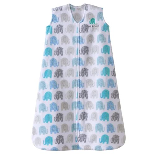 HALO SleepSack, Micro-Fleece Wearable Blanket, Swaddle Transition Sleeping Bag, TOG 1.0, Elephant Texture, Medium, 6-12 Months - Medium (Pack of 1)