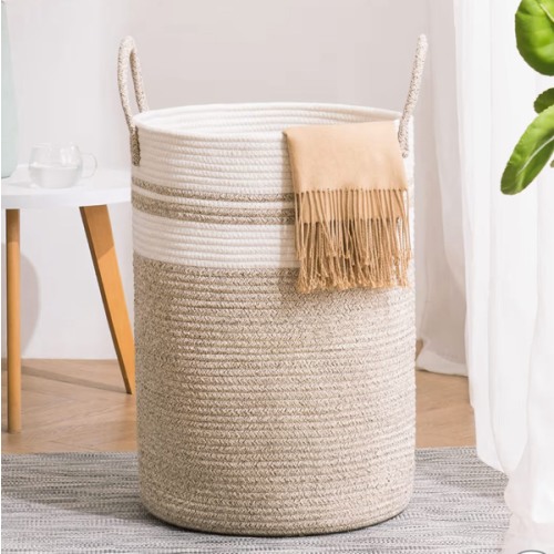 Woven Rope Laundry Hamper Basket, 58L Tall: Baby