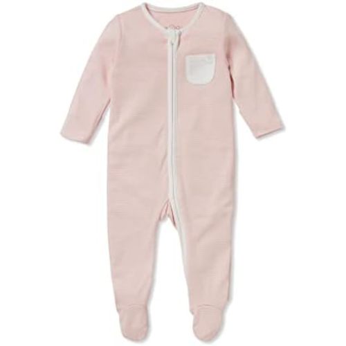 MORI Baby Unisex Clever Pajamas with Two Way Zip - Comfort Breathable Jumpsuit Footed Nightwear for Toddler Boys and Girls