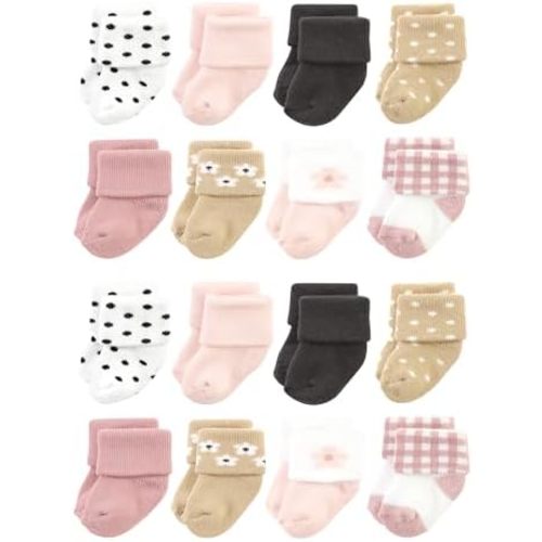 Hudson Baby Unisex Cotton Rich Baby Terry Socks 16-Pack