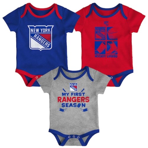 New York Rangers Newborn & Infant Legend Three-Piece Bodysuit Set