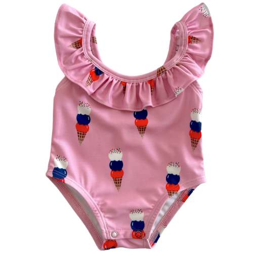Pink Ice Cream / Isla Swimsuit / UPF 50+