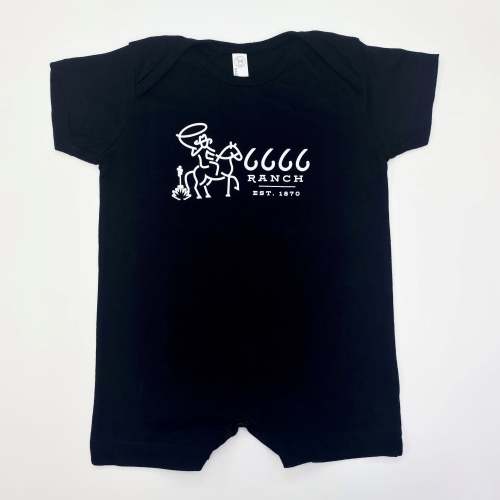Infant Retro Cowboy Romper Black