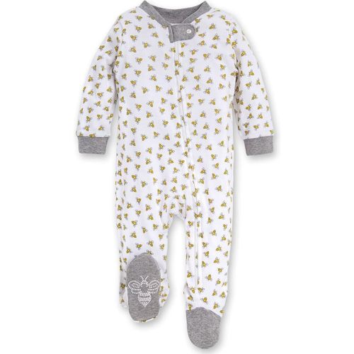 Burt's Bees Baby Boys' Sleep & Play PJs, 100% Organic Cotton One-Piece Zip Front Jumpsuit, Baby Boys Footie Pajamas & PJs