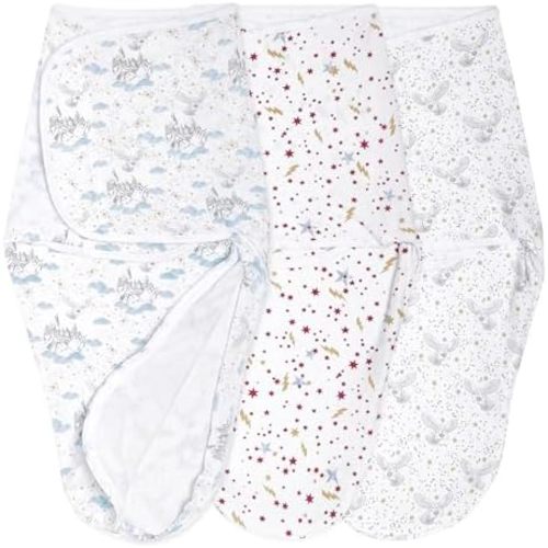 aden + anais Essentials Easy Wrap Swaddle - Easy Swaddle Newborn Swaddle Sack, Baby Swaddles, Sleep Sack Wearable Blanket