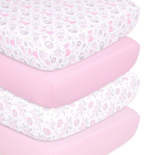 The Peanutshell 4-Pack Woodland Crib Sheets