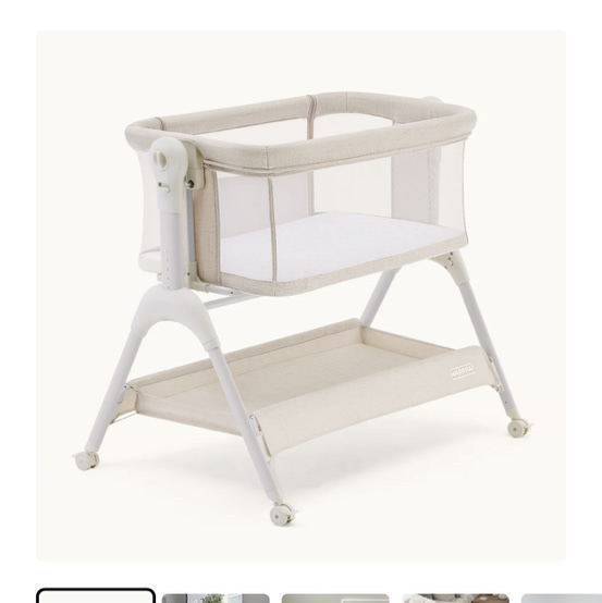 HARPPA Cuddly Sway | 3-in-1 Rocking Baby Bassinet & Bedside Sleeper with Anti-Reflux Mattress for Newborns | Attaches to Bed, Adjustable Height, Tool-Free Setup, Portable Wheels, CPSC Certified, Gentle Rocking Motion | Ideal for Infants, Safe Co-Sleeping
