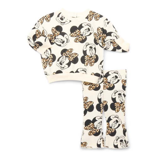 Minnie Mouse Baby Girls Print Sweatshirt and Flared Leggings, 2-Piece, Sizes 0M-24M