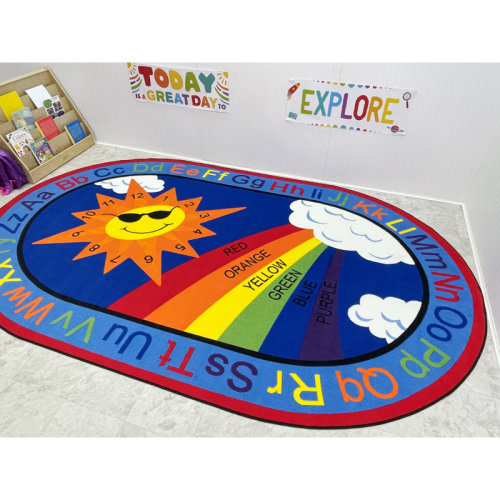 Kid Carpet Sky's the Limit Learning Area Rug & Reviews | Wayfair