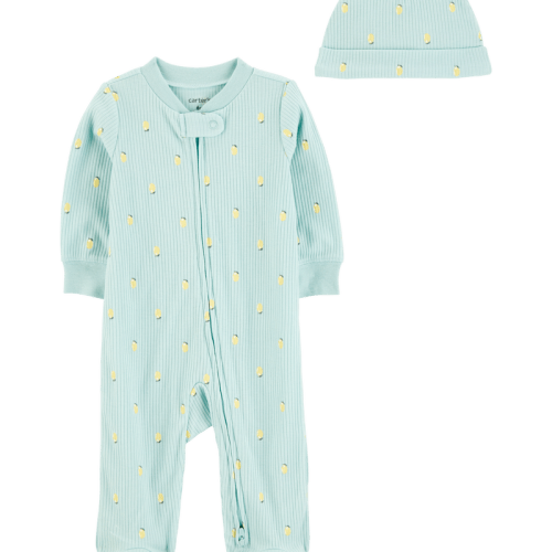 Blue Baby 2-Piece Lemon 2-Way Zip Sleeper Pyjamas - Blue | Carter’s Oshkosh Canada