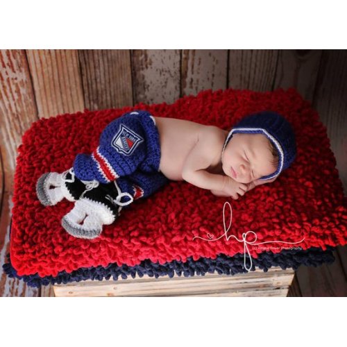 New York Rangers Helmet , Ice Skates and Pants,,, NHL Rangers, Hockey Skates,crochet Baby Shower Gift,, Baby Newborn Photography Prop - Etsy