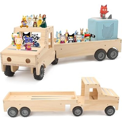 Truck Shelf Storage for Tonies Box Organizer, for Tonie Shelf Magnetic Storage, Compatible with Tonie Box Player Character for Children Room, Display Collection 20~30 Characters