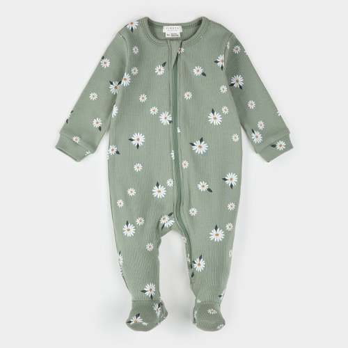Daisy Print on Sage Green Sleeper