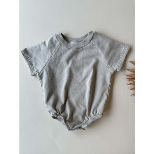 Bubble Romper | Soft Gray | Organic Cotton Fleece