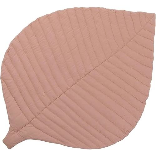 Toddlekind 100% Organic Cotton 45.7" x 34.3" Multifunctional Leaf Mat, Décor, Office, Bedroom, Non-Toxic, Odorless Baby/Toddlers, for All Ages, Sea Shell (Nude Pink)